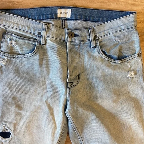 Hudson Jeans Men Size 31 Light Wash Denim Straight - Picture 4 of 7